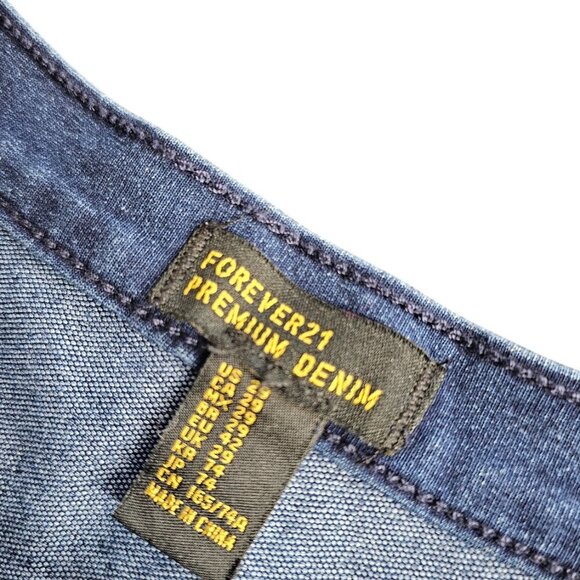 Forever 21 Womens Chambray Blue Mini Skirt, Skater, Size 29, NWT - Picture 9 of 9